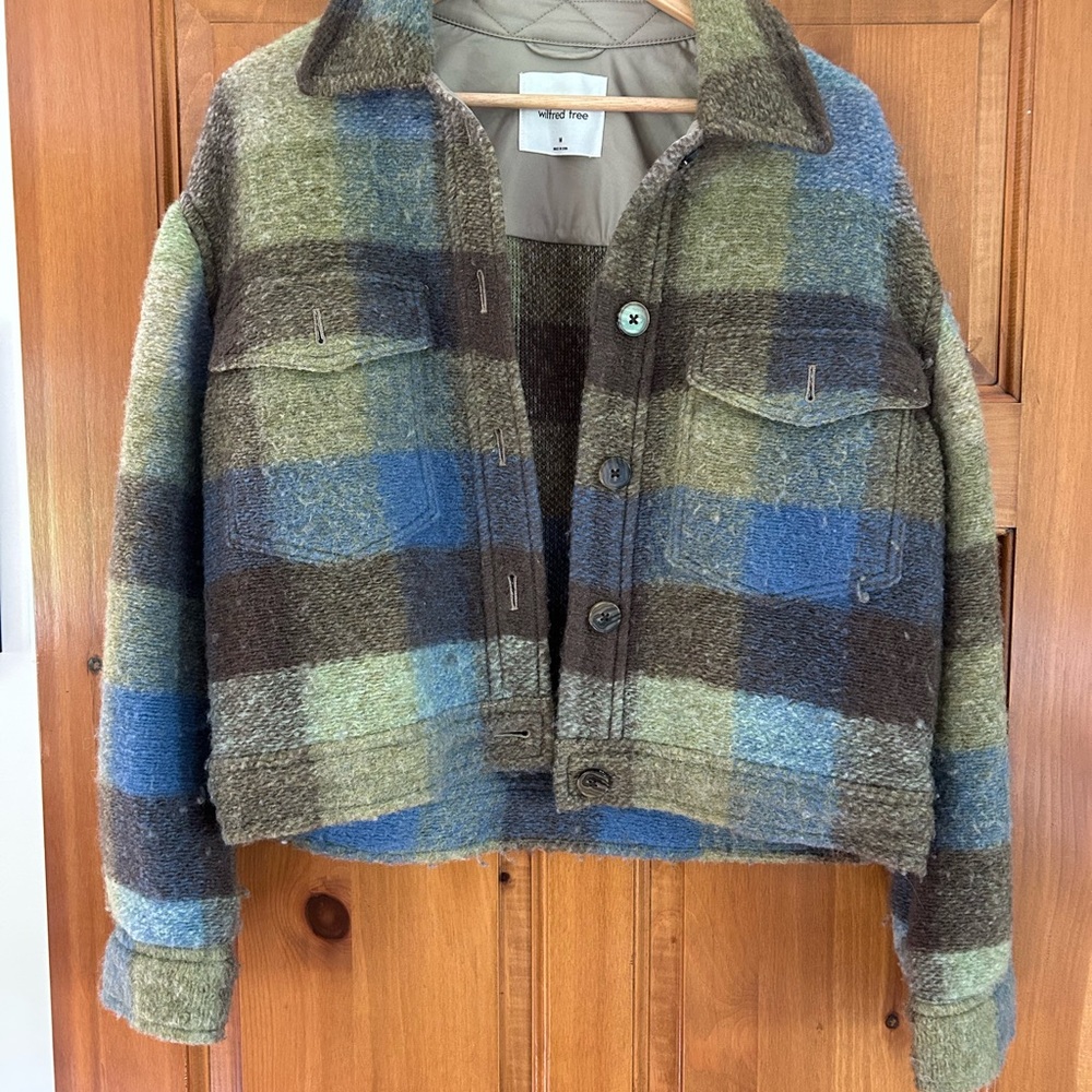 Wilfred Multicolor Plaid Bomber Jacket